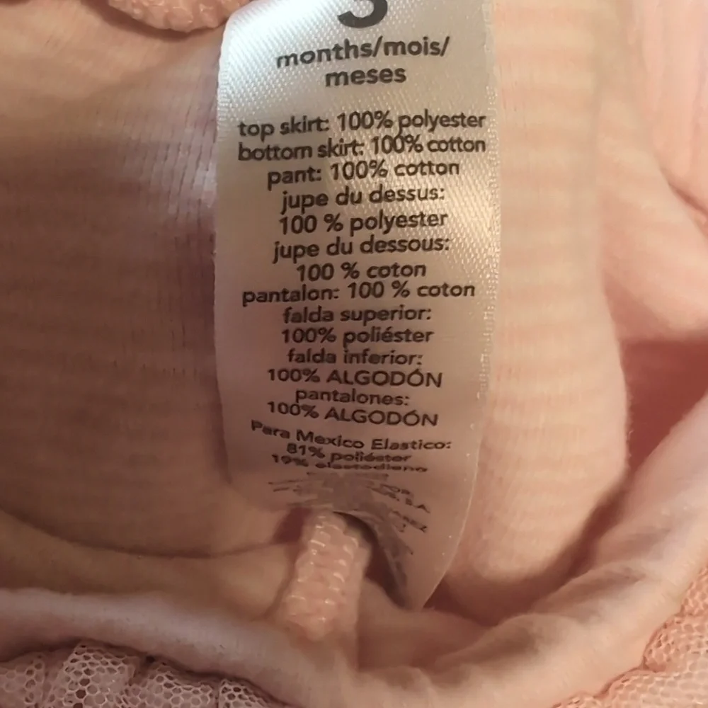 Carter's Pink Tutu Legging Pants Size 3 Months